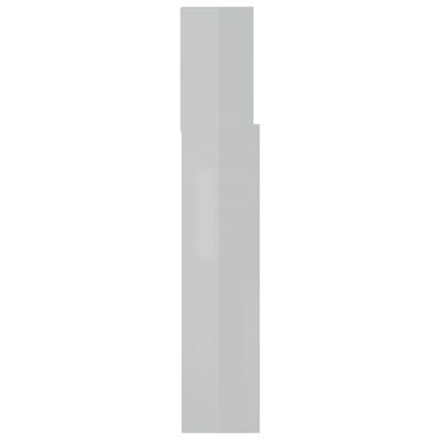 vidaXL Headboard Cabinet High Gloss White 120x19x103.5 cm