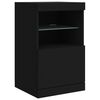 vidaXL Sideboard with LED Lights Black 123x37x67 cm