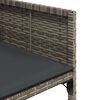 vidaXL 13 Piece Garden Dining Set with Cushions Grey Poly Rattan