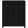 vidaXL Sideboards 2 pcs Black 70x35x80 cm Solid Wood Pine
