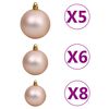vidaXL Artificial Pre-lit Christmas Tree with Ball Set Gold 150 cm PET