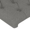 vidaXL Headboards Dark Grey 200x7x78/88 cm Fabric