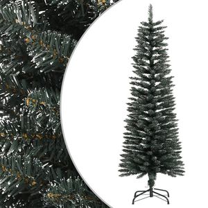 vidaXL Artificial Slim Christmas Tree 300 LEDs 180 cm