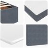 vidaXL Ottoman Bed with Mattresses Dark Grey Queen Velvet