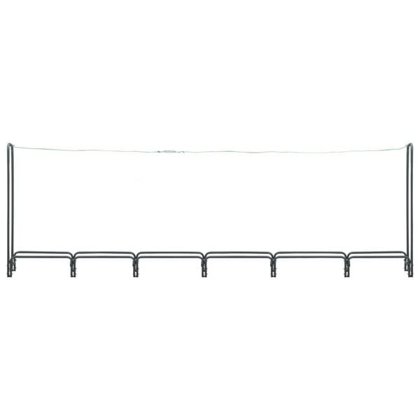 vidaXL Firewood Rack Anthracite 360x35x120 cm Steel
