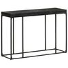 vidaXL Console Table | Black | Solid Acacia and Mango Wood, Powder-Coated Steel