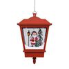 vidaXL Christmas Hanging Lamp with LED Light and Santa Red 27x27x45 cm