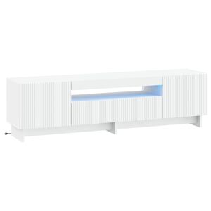 vidaXL LED TV Cabinet White Engineered Wood