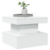 vidaXL Coffee Table with LED Lights White 50x50x40 cm