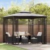 vidaXL Gazebo with Nets 300x300x265 cm Anthracite