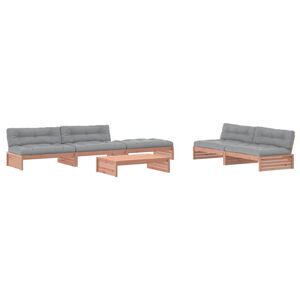 vidaXL 6 Piece Garden Lounge Set with Cushions Solid Wood Douglas