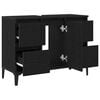 vidaXL Bathroom Sink Cabinet Black Oak 80 x 33 x 60 cm Engineered Wood