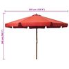 vidaXL Garden Parasol with Wooden Pole 330 cm Terracotta