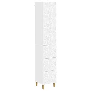 vidaXL Cabinet Set 2 pcs 33 x 34.5 x 90 cm Engineered Wood White