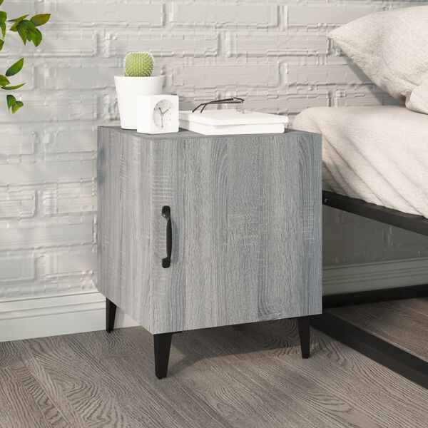 vidaXL Bedside Cabinet Grey Sonoma Engineered Wood