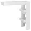 vidaXL Wall Bar Table High Gloss White 102x45x103,5 cm Engineered Wood