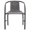 vidaXL Garden Chairs 2 pcs Plastic Rattan and Steel 110 kg