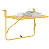 vidaXL Hanging Balcony Table Folding Mustard 60 x 39 x 65 cm Steel
