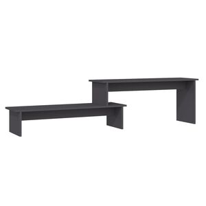 vidaXL TV Cabinet | Grey | Engineered wood | Large | Adjustable Armrests