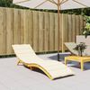 vidaXL Sun Lounger Cushion Cream 200x50x3cm Oxford Fabric