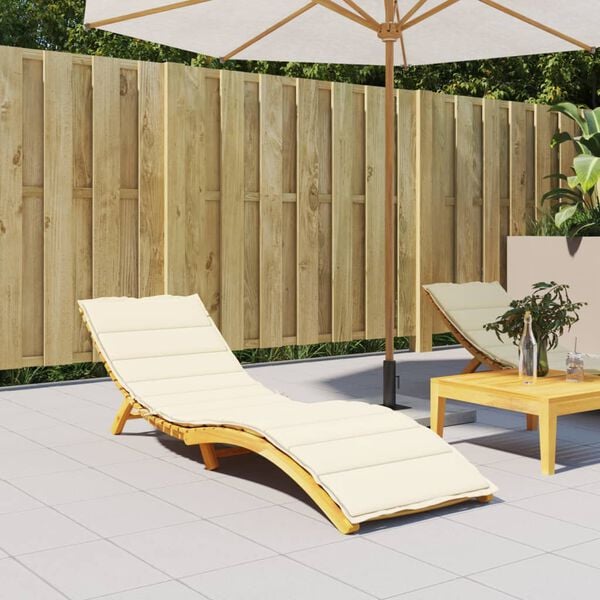 vidaXL Sun Lounger Cushion Cream 200x50x3cm Oxford Fabric