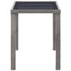 vidaXL Garden Table Anthracite 123x60x74 cm Poly Rattan