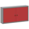 vidaXL Tool Cabinet with Shelf Red and Grey 100 x 20 x 55 cm Steel