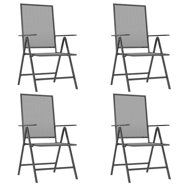 vidaXL 5 Piece Garden Dining Set Anthracite Steel