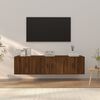 vidaXL 3 Piece TV Cabinet Set Brown Oak Engineered Wood