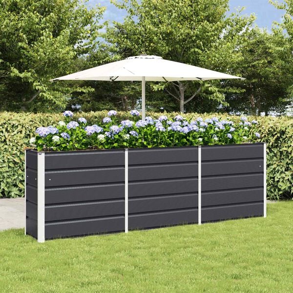 vidaXL Planter Anthracite 240 x 40 x 75 cm Steel