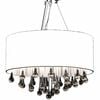 vidaXL Chandelier | Chrome | Metal | Medium | Decorative Inlays | Chandelier