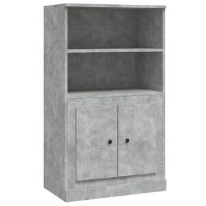 vidaXL Highboard Concrete Grey 60x35,5x103,5 cm Engineered Wood