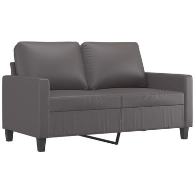vidaXL 3 Piece Sofa Set with Cushions Grey Faux Leather