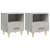 vidaXL Bedside Cabinets 2 pcs Concrete Grey 40x35x47 cm