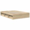 vidaXL Bed Frame without Mattress Sonoma Oak 150x200 cm King Size King Size