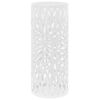 vidaXL Umbrella Stand | White | Powder-coated steel | Medium | Decorative Inlays