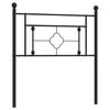 vidaXL Metal Headboard Black 90 cm