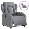 vidaXL Electric Recliner Chair Light Grey Fabric