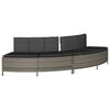 vidaXL Hot Tub Surround Grey Poly Rattan and Solid Wood Acacia