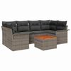 vidaXL Garden Sofa Set 7 pcs Grey Poly Rattan