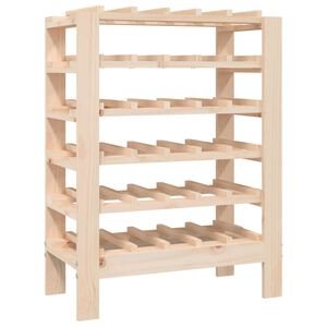 vidaXL Wine Rack 61.5x30x82 cm Solid Wood Pine