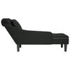 vidaXL Chaise Lounge with Pillow and Right Armrest Black Velvet