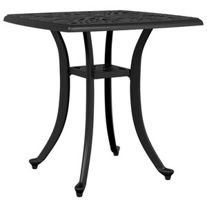 vidaXL Garden Table Black 53x53x53 cm Cast Aluminium