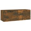 vidaXL Wall Cabinet Smoked Oak 100x36,5x35 cm Engineered Wood