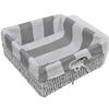 White Storage & Entryway Bench with Cushion Top 4 Basket
