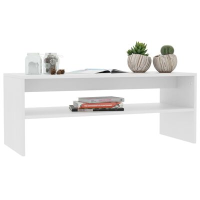 vidaXL Coffee Table White 100x40x40 cm Engineered Wood