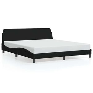 vidaXL Bed Frame "Dover" Black 152x203 cm Queen Fabric