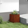 vidaXL Corner Planter Rusty 30 x 30 x 35 cm Weathering steel