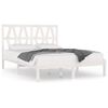 vidaXL Bed Frame | White | Solid pine wood | Super King | Bed Frame