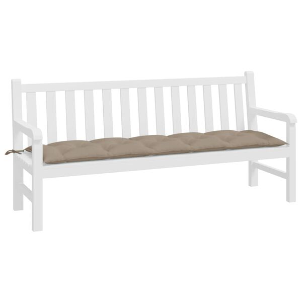 vidaXL Garden Bench Cushion Taupe 180x50x7 cm Oxford Fabric